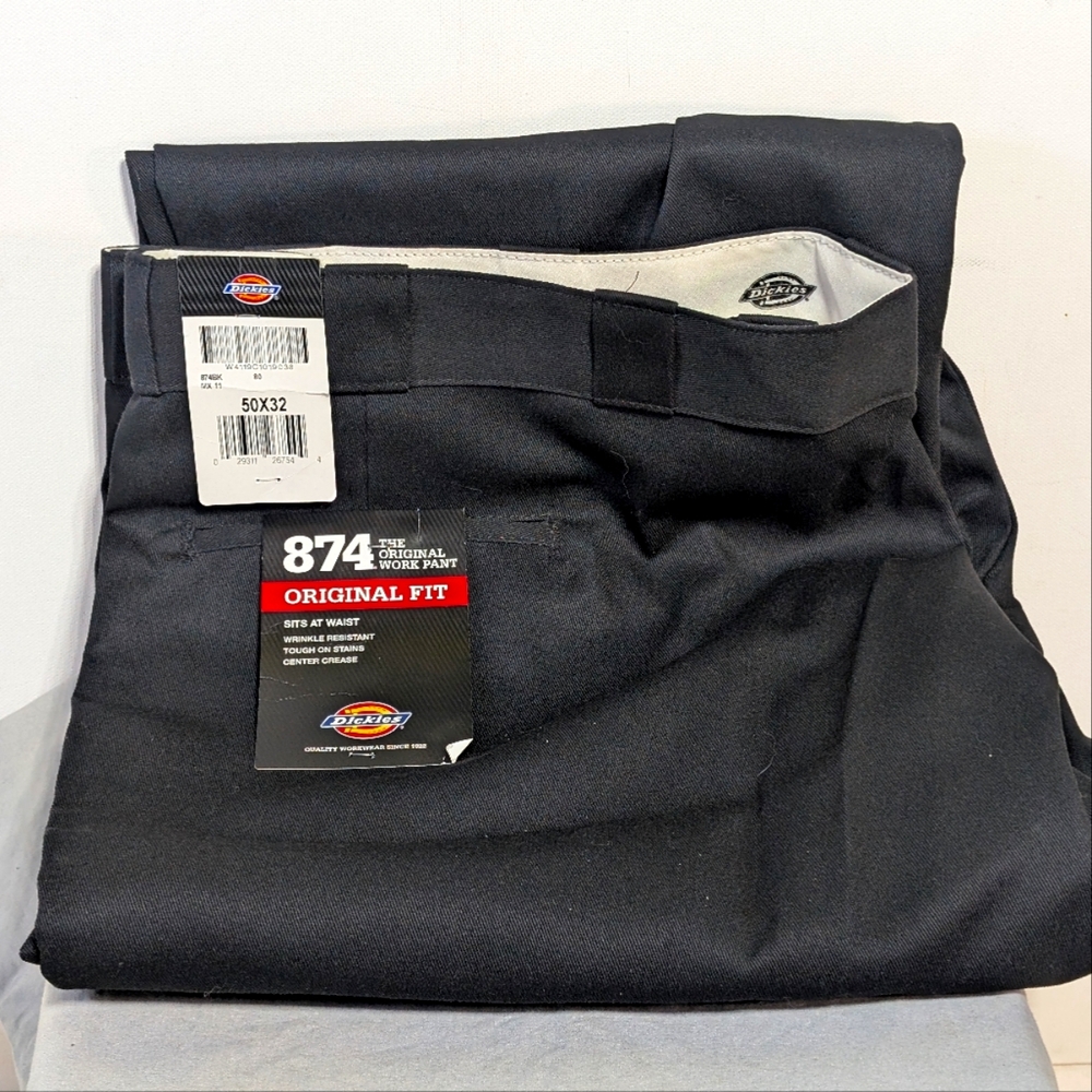 Dickies Men's 874 Classic 50x32 Original Fit Uniform Work Pant Sits At Waist NEW